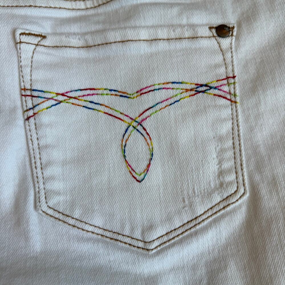 Judy Blue Adventureland Off White Denim Shorts Women's Large - Picture 13 of 14